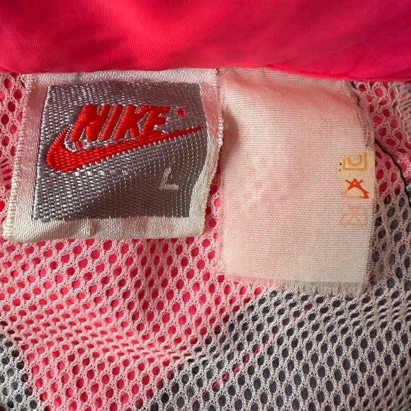 Vintage Nike Colorblock Windbreaker Jacket Men's Size L Black Gray Pink White - Picture 5 of 10